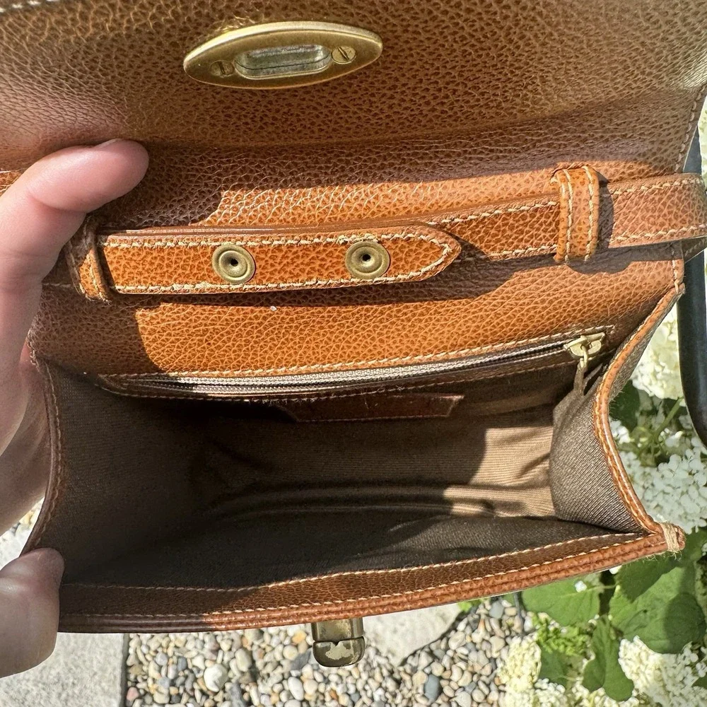 COACH Vintage Gracie Bag 4413 Leather Brown Turnlock Shoulder ~ Made In Italy
